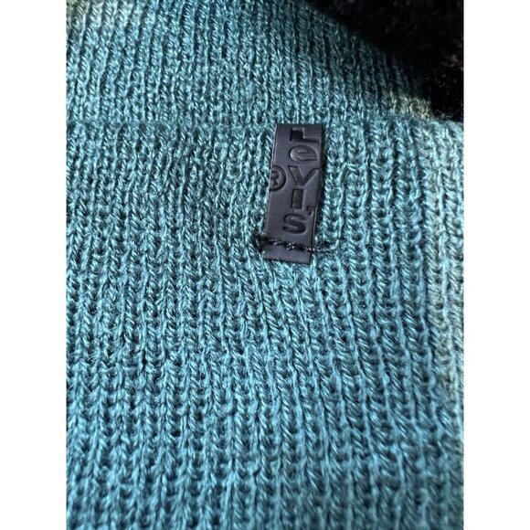 Levi’s 2 Pack Beanie Set Black/Green Hat Winter Ski New With Tags - Picture 3 of 5